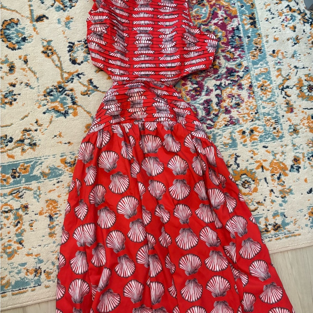 FANCYD red cutout shell midi